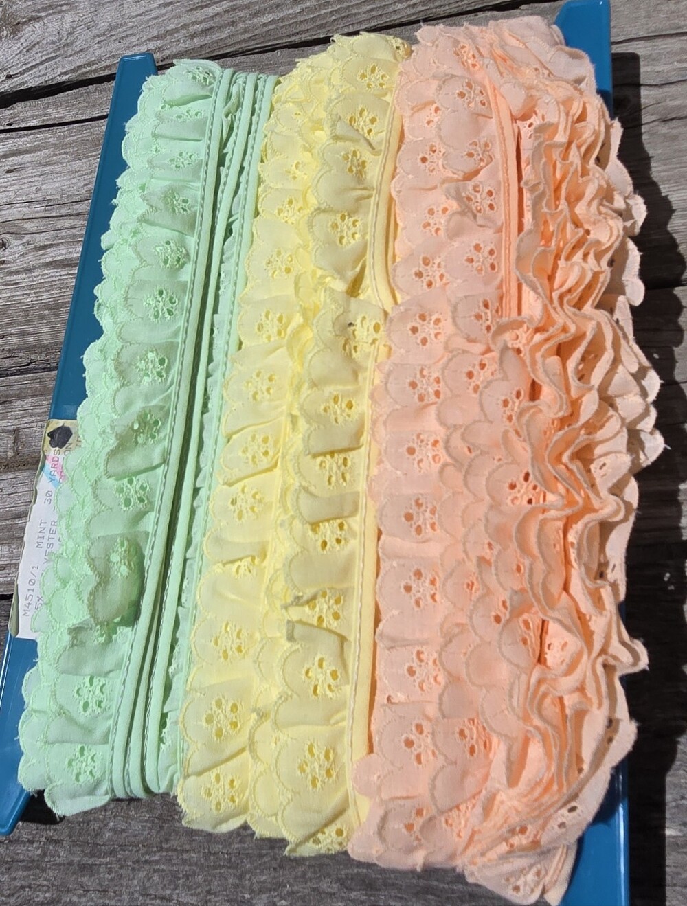 Lot Pastel Eyelet Lace New Sewing Trim